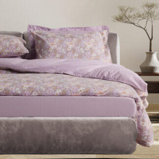 Das Home Σετ Παπλωματοθηκη Μονη Happy Flannel 9682 Grey - Lilac Grey - Lilac