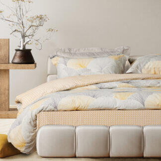 Das Home Σετ Παπλωματοθηκη Μονη Happy 9685 Grey - Ochre Grey - Ochre