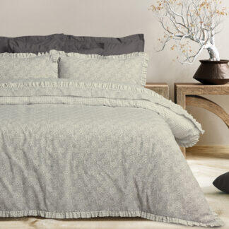 Das Home Σετ Παπλωματοθηκη Υπερδιπλη Daily 3180 Beige - Black Beige - Black