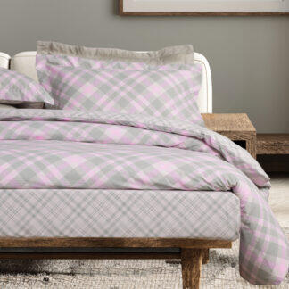 Das Home Σετ Παπλωματοθηκη Υπερδιπλη Casual 5436 Mint - Pink Mint - Pink