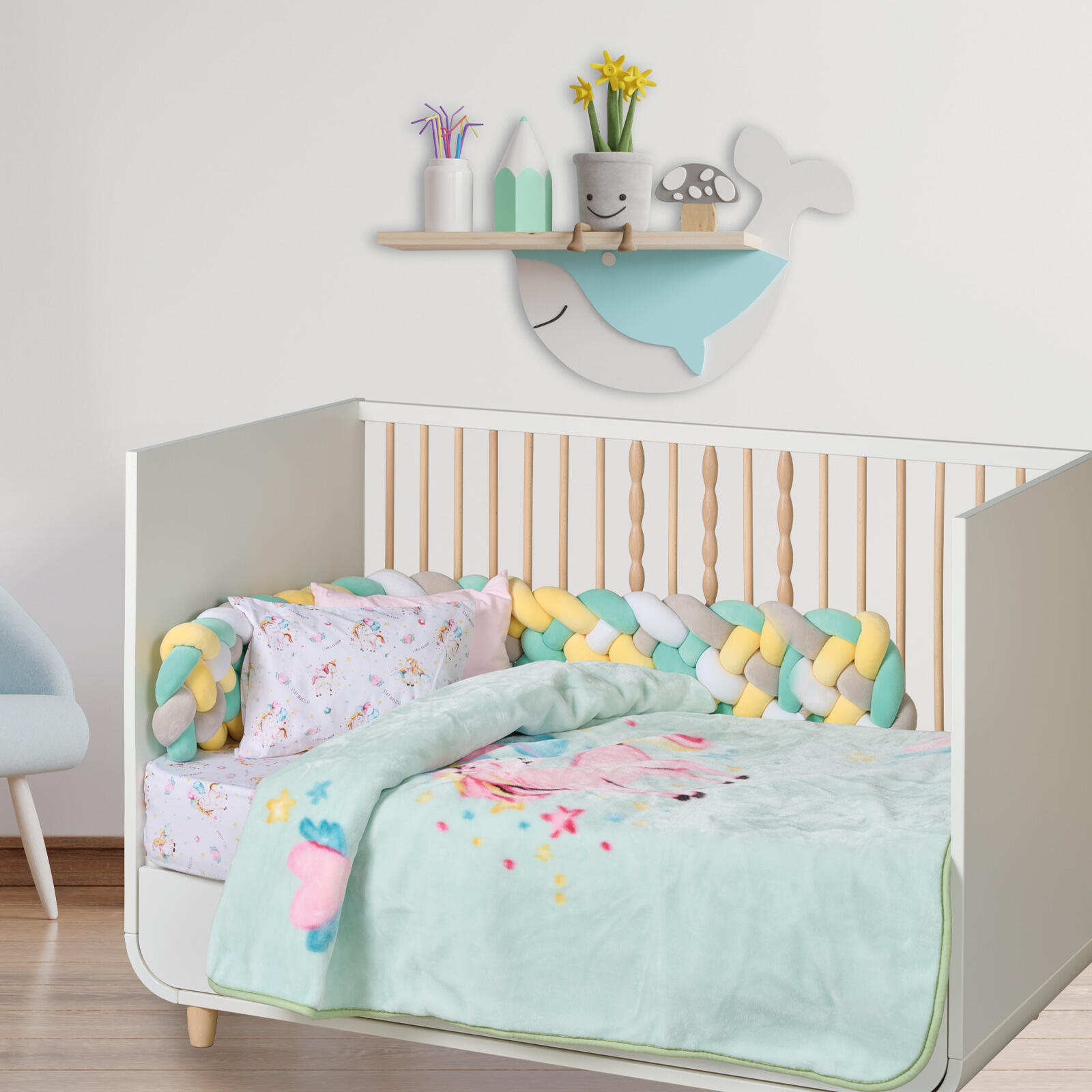 Das Baby Κουβερτα Velour 110X140 Relax 4919 Mint - Pink Mint - Pink - Image 5