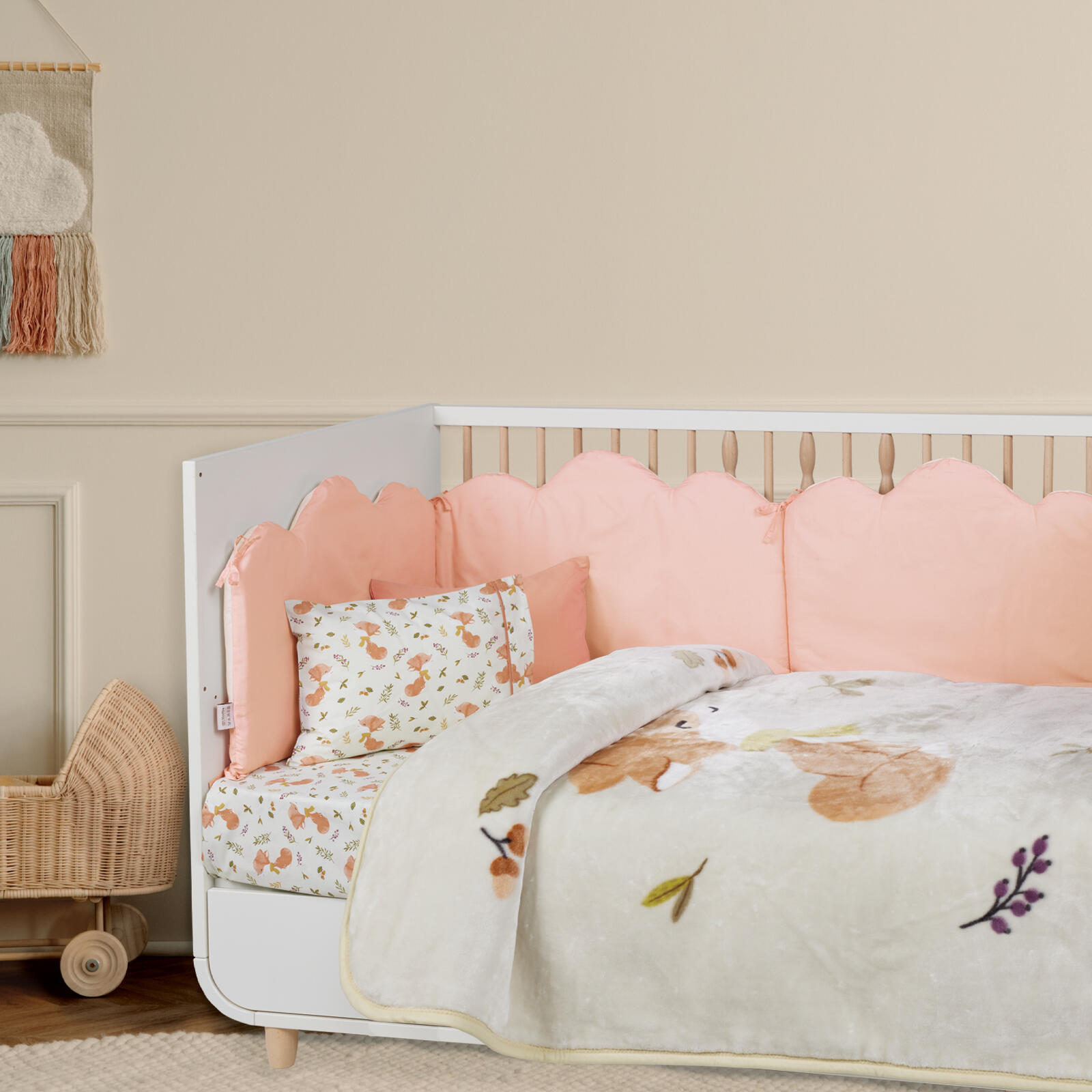 Das Baby Κουβερτα Velour Κουνιασ Relax 4978 Beige - Teracotta Beige - Teracotta - Image 2