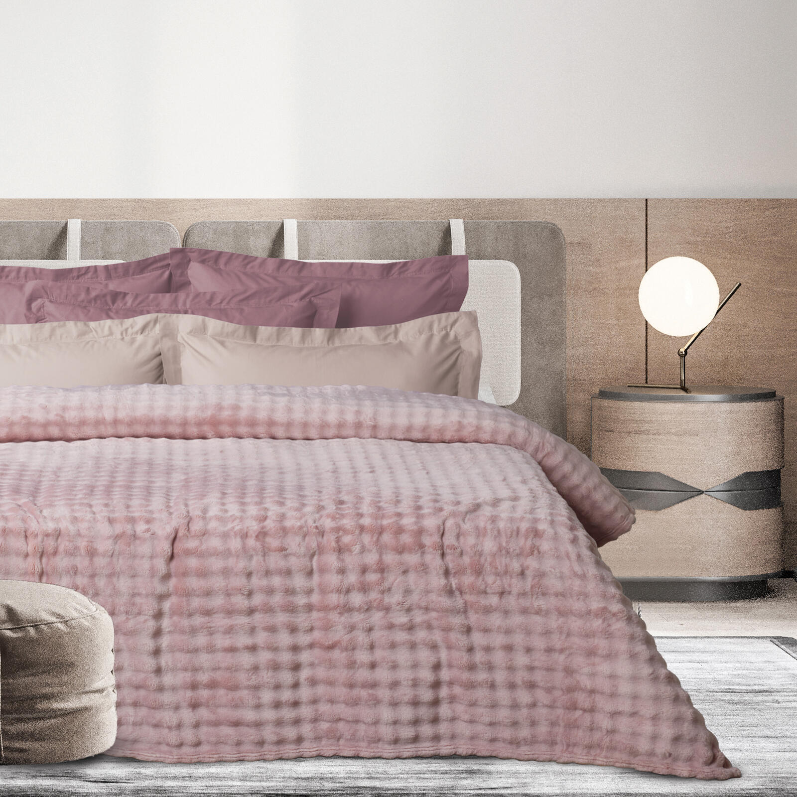 Das Home Κουβερτα Bubble Fleece 160Χ220 1372 Dusty Lilac Dusty Lilac