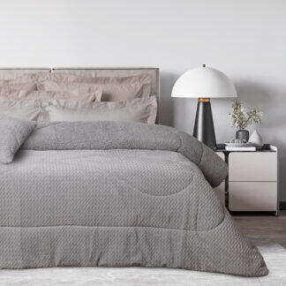 Das Home Κουβερτοπαπλωμα Sherpa Μονο 1368 Grey Grey