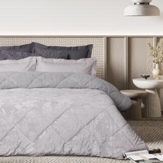 Das Home Velvet Κουβερτοπαπλωμα Sherpa Μονο 1376 Grey Grey