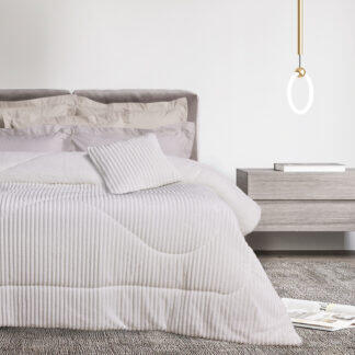 Das Home Κουβερτοπαπλωμα Sherpa Υπερδιπλο 1364 White White