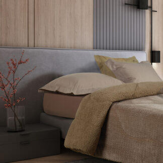 Das Home Κουβερτοπαπλωμα Sherpa Υπερδιπλο 1367 Taupe Taupe
