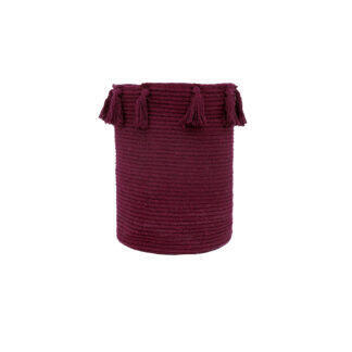 Palamaiki Διακοσμητικο Καλαθι Με Χερουλια Home Décor 30x40 FABIAN BORDEAUX Κόκκινο