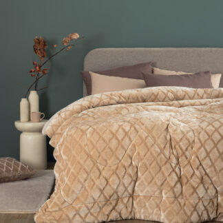 Palamaiki Κουβερτοπάπλωμα King size 240x260 NADINE/5 SAND Εκρού