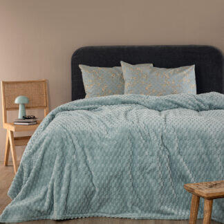 Palamaiki Κουβέρτα Fleece 220x240 ASTER JADE Γαλάζιο