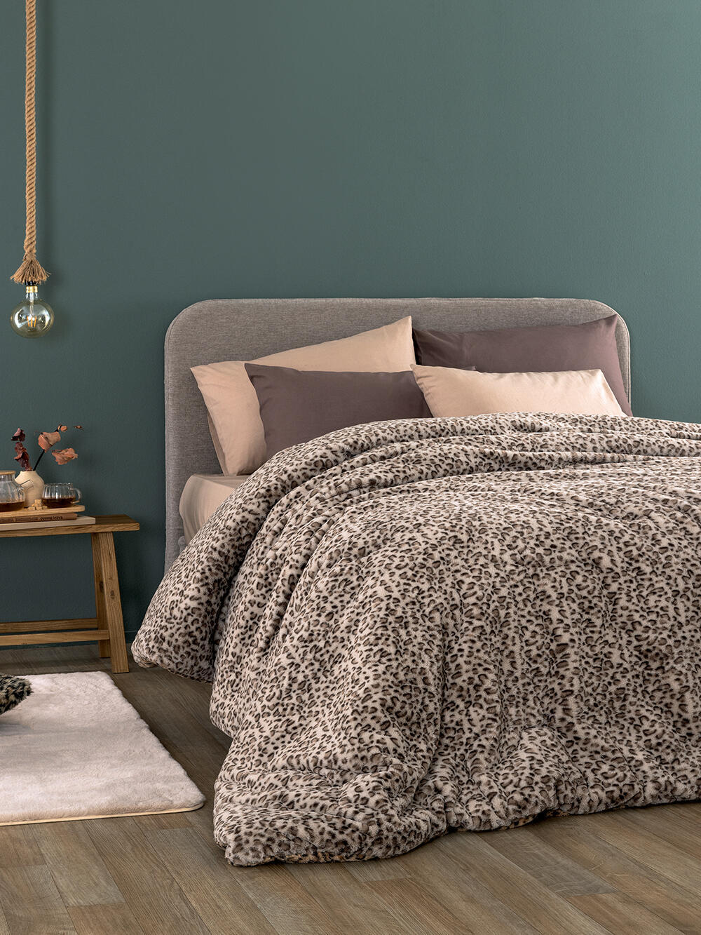 Palamaiki Κουβερτοπάπλωμα Υπέρδιπλο 220x240 DEVA GREY Γκρι