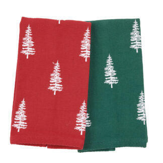 Das Home Christmas Ποτηροπανα Σετ 2Τμχ 30X50 0815 Green - Red Green - Red