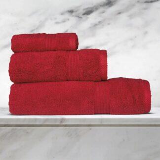 Πετσέτα Epavlis Προσώπου 50x100 Soft Line 100% Βαμβάκι Χρ. Red
