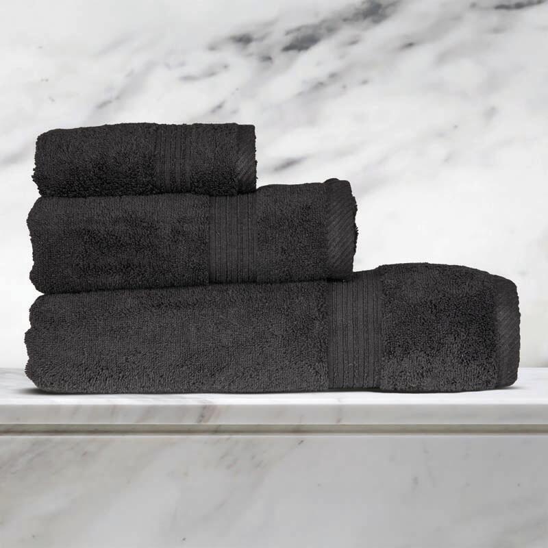 Πετσέτες Epavlis Σετ 3 Τεμαχίων Soft Line 100% Βαμβάκι Χρ. Black