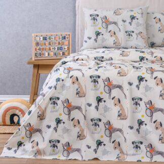 Melinen Home ΣΕΤ ΠΑΠΛΩΜΑΤΟΘΗΚΗ (2 ΤΕΜ.) ΜΟΝΗ DOGGY KIDS LINE (165X245)