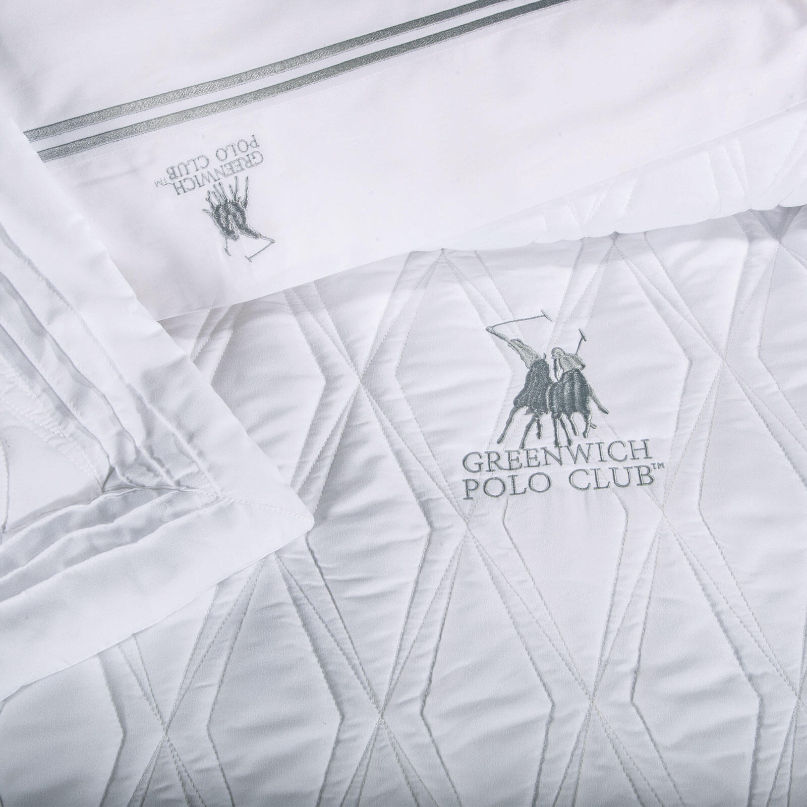 Greenwich Polo Club Κουβερλι Υπερδιπλο Σετ 2158 Λευκο Λευκο - Image 23