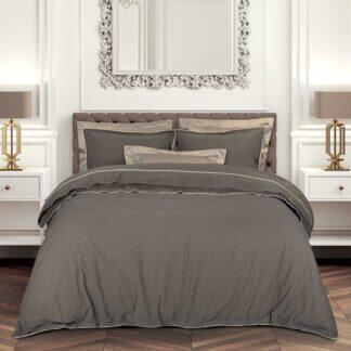 Greenwich Polo Club Παπλωματοθηκη Σετ Υπερδιπλh Essential 2375 Dark Taupe Dark Taupe