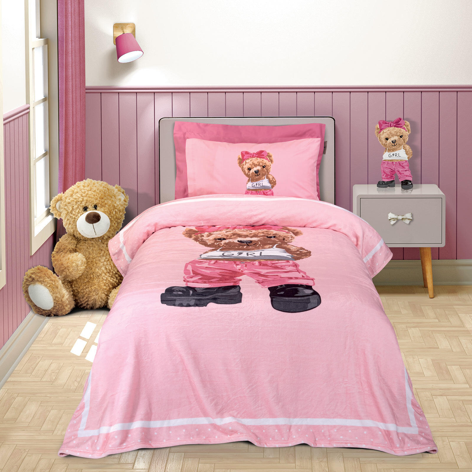 Greenwich Polo Club Junior Κουβερτα Fleece 8839 Beige - Grey - Pink Beige - Grey - Pink - Image 7