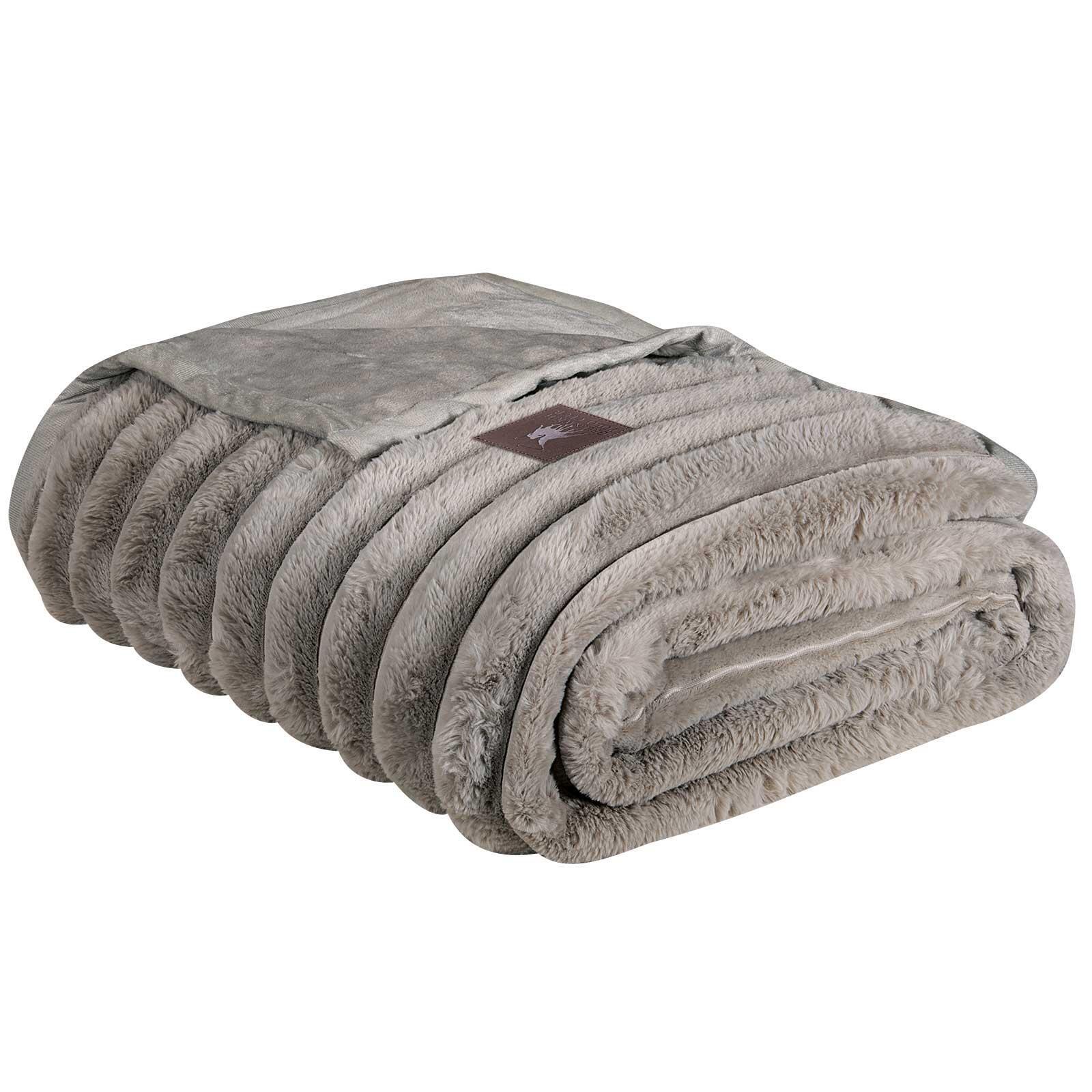 Greenwich Polo Club Κουβερτα Faux Fur Υπερδιπλη Premium 3831 Taupe Taupe - Image 6