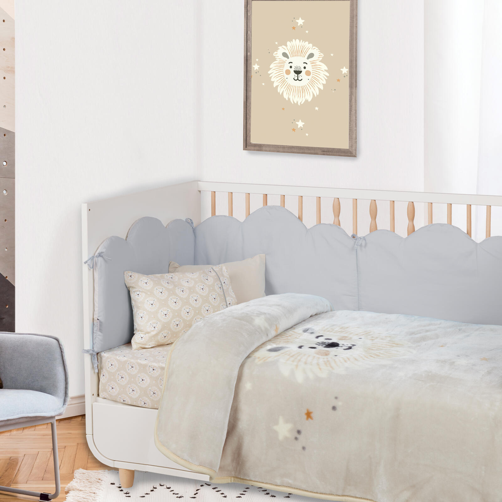 Das Baby Κουβερτα Velour Κουνιασ Relax 4979 Taupe Taupe - Image 5