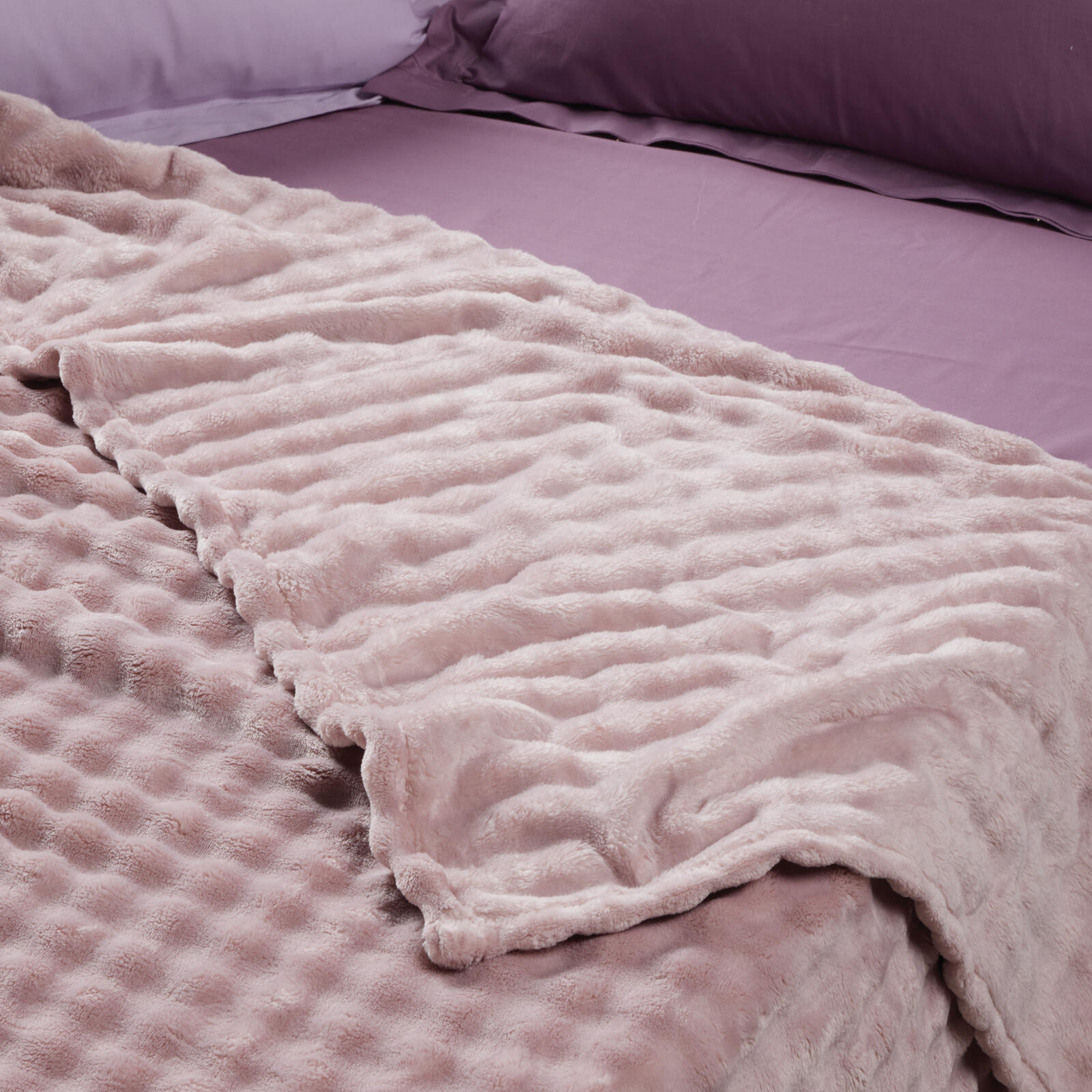 Das Home Κουβερτα Bubble Fleece 160Χ220 1372 Dusty Lilac Dusty Lilac - Image 5
