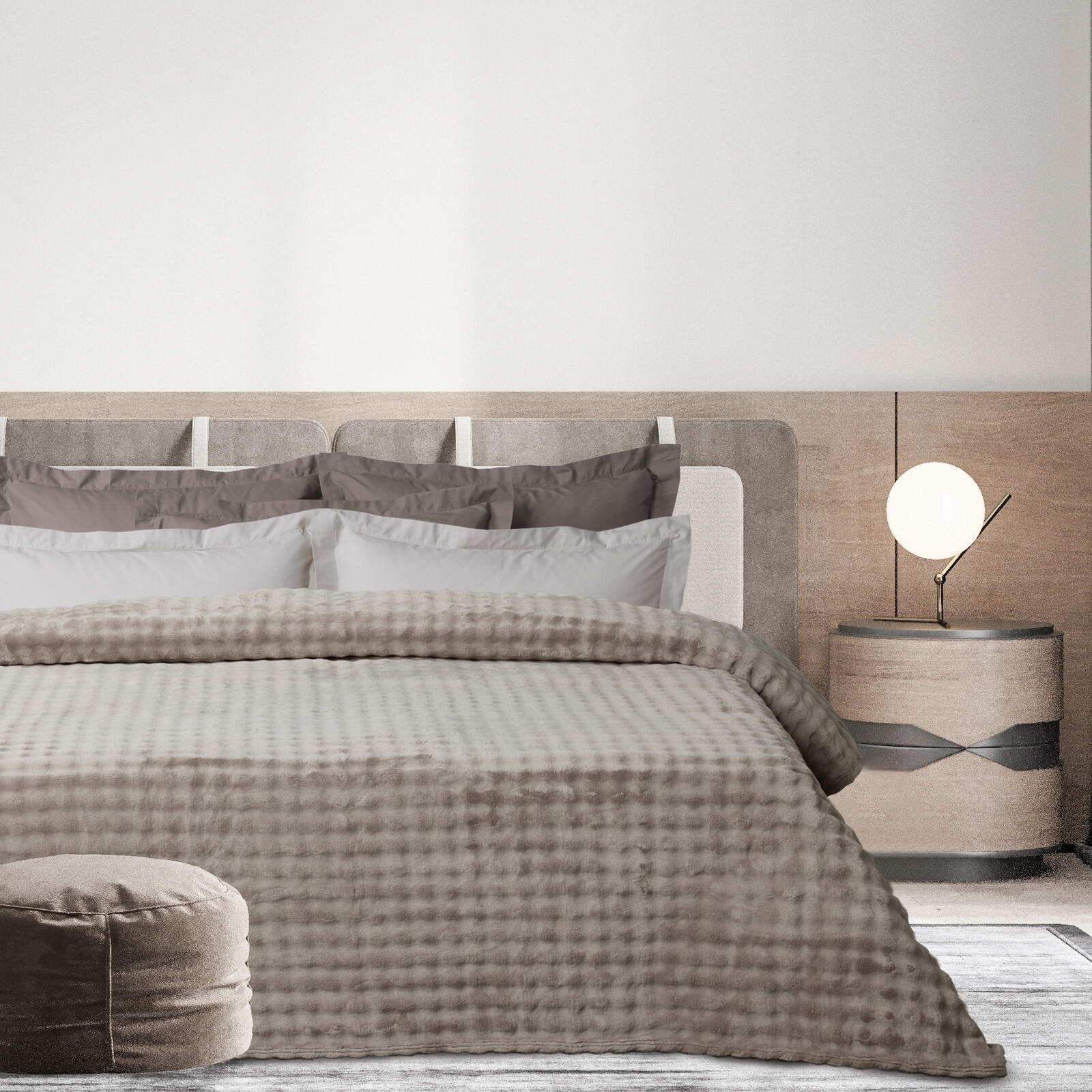 Das Home Κουβερτα Bubble Fleece 220Χ240 1370 Taupe Taupe - Image 4