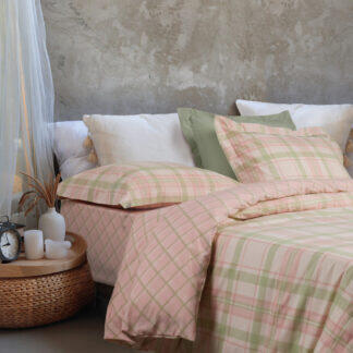 Das Home Σετ Σεντονια Μονα Με Λαστιχο Casual 5443 Mint - Pink Mint - Pink
