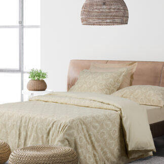Das Home Σετ Σεντονια Μονα Με Λαστιχο Casual 5444 Ivory - Taupe Ivory - Taupe