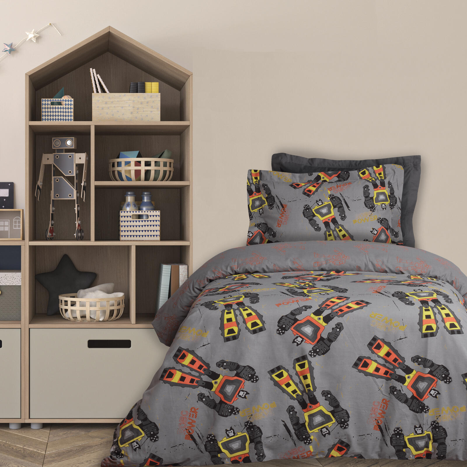 Das Kids Σετ Σεντονια Μονα 4974 Grey Grey - Image 4
