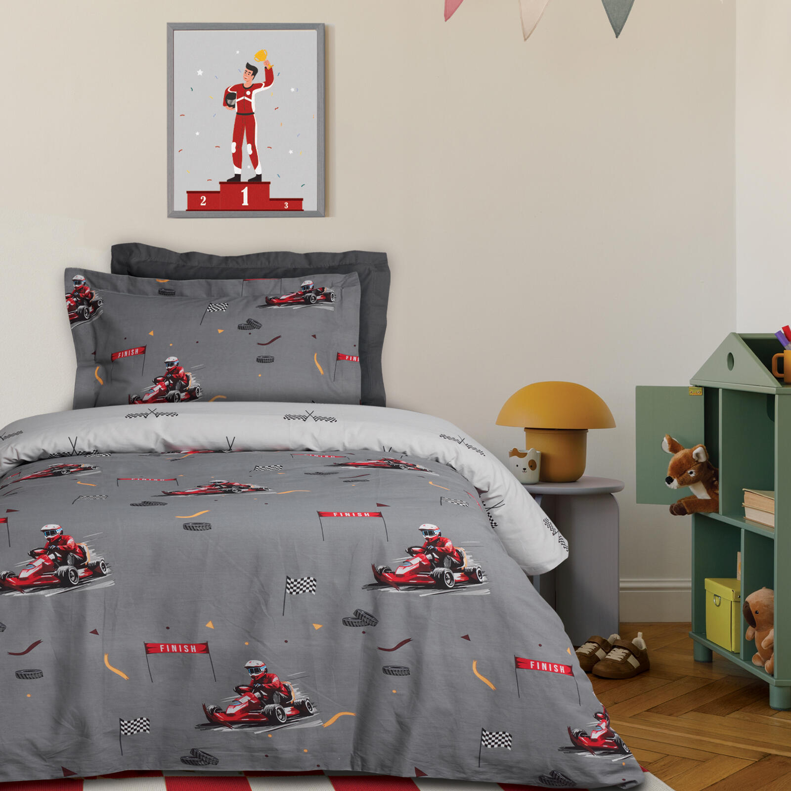 Das Kids Σετ Σεντονια Μονα 4976 Grey Grey - Image 4