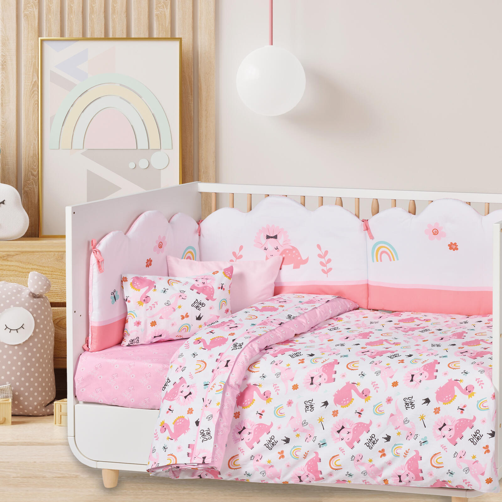 Das Baby Σετ Σεντονια Fun 4936 Pink - White Pink - White - Image 6